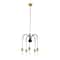 Hello Honey® Robert Stevenson Lighting Harper 19" Black and Brass 5-Light Exposed Bulb 2-Tone Metal Chandelier